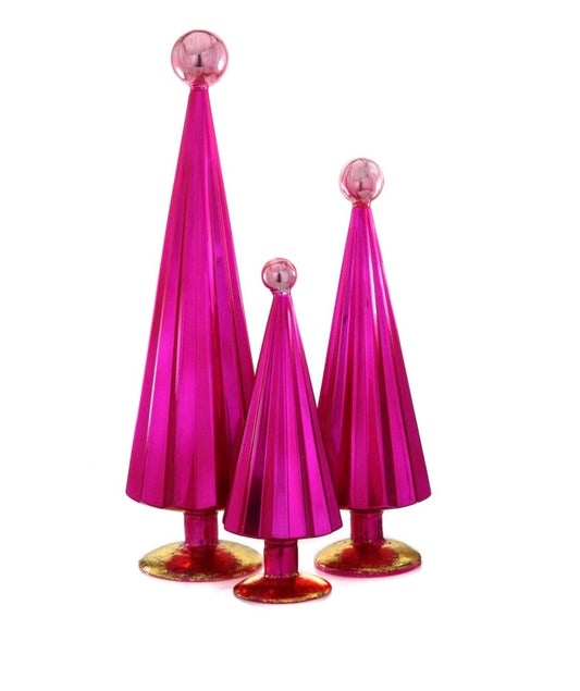 Pleated Tree Medium Fuschia