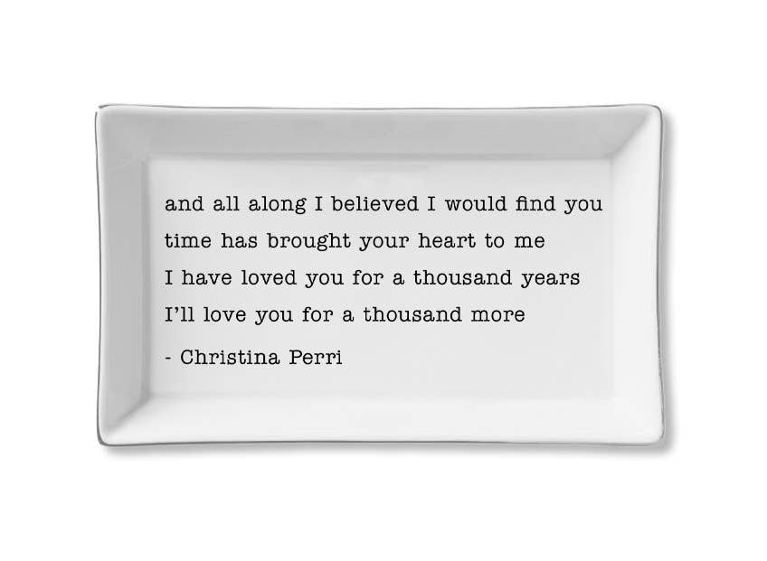 Ceramic Tray - Thousand Years - Christina Perri